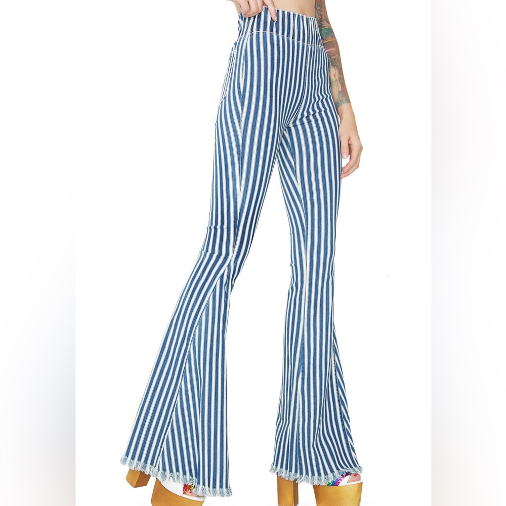 SMYM Berkeley Bells in Indigo Stripe/Rainstorm